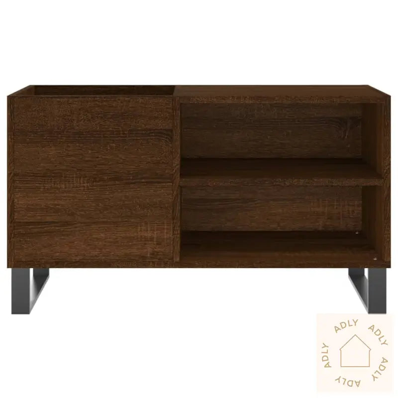 Hifi-Benk Brun Eik 85X38X48 Cm Konstruert Tre