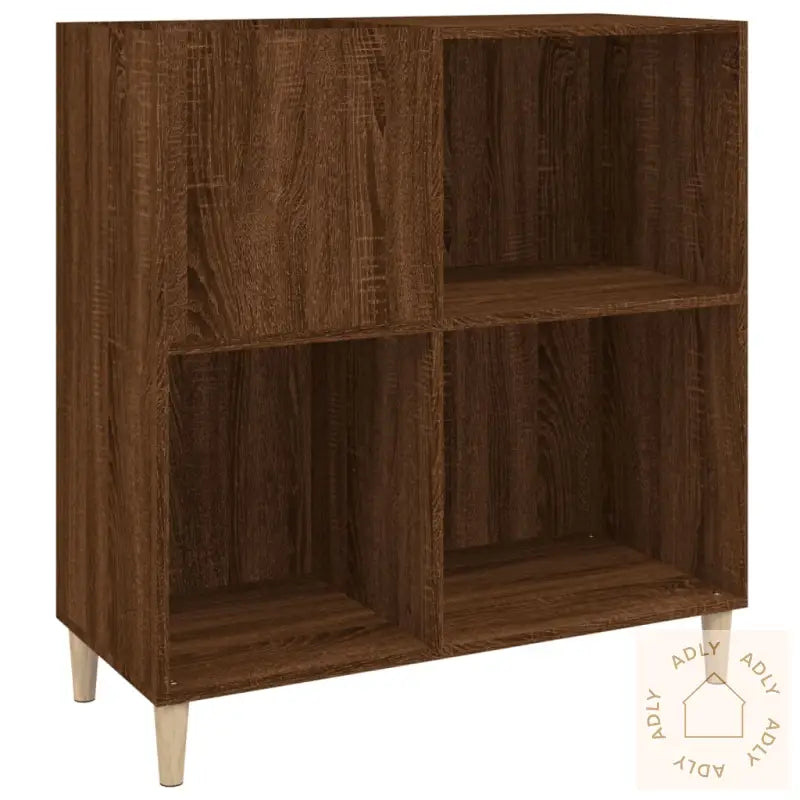Hifi-Benk Brun Eik 84,5X38X89 Cm Konstruert Tre