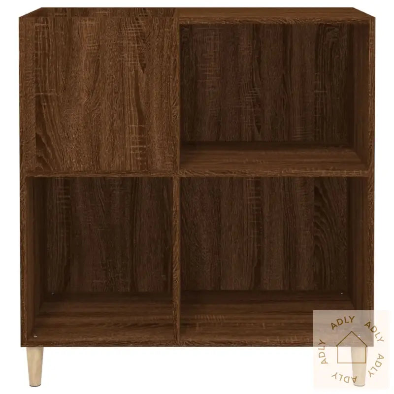 Hifi-Benk Brun Eik 84,5X38X89 Cm Konstruert Tre