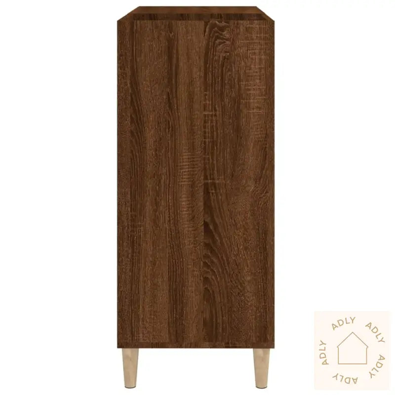 Hifi-Benk Brun Eik 84,5X38X89 Cm Konstruert Tre