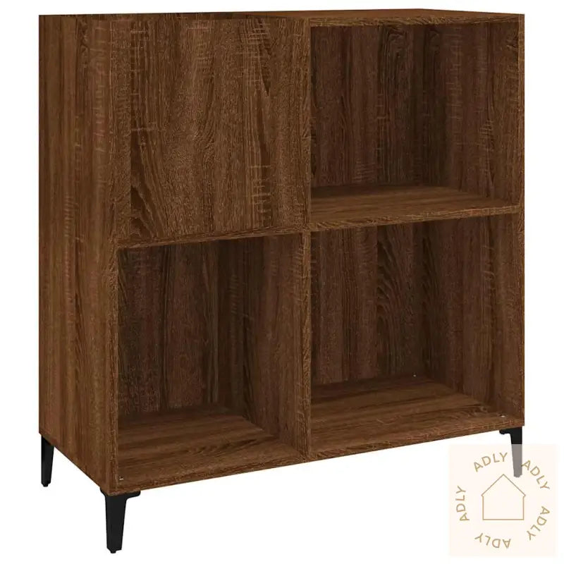 Hifi-Benk Brun Eik 84,5X38X89 Cm Konstruert Tre