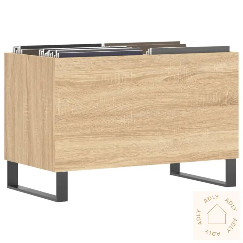 Hifi-Benk Sonoma Eik 74,5X38X48 Cm Konstruert Tre