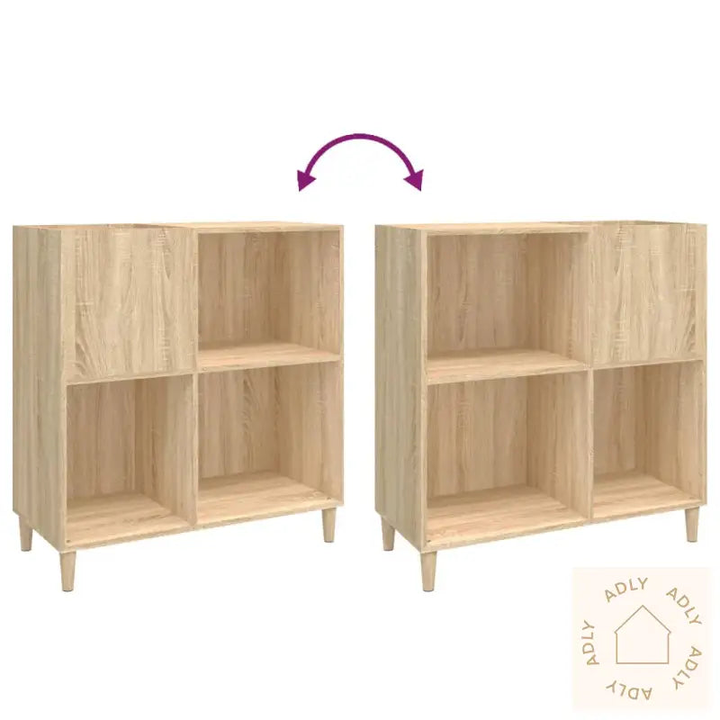 Hifi-Benk Sonoma Eik 84,5X38X89 Cm Konstruert Tre