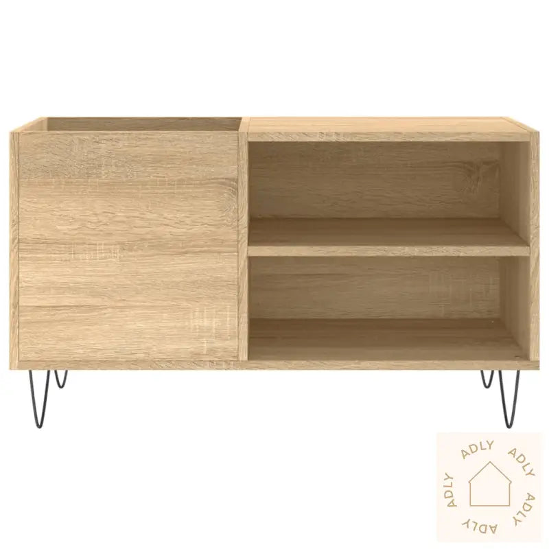 Hifi-Benk Sonoma Eik 85X38X48 Cm Konstruert Tre