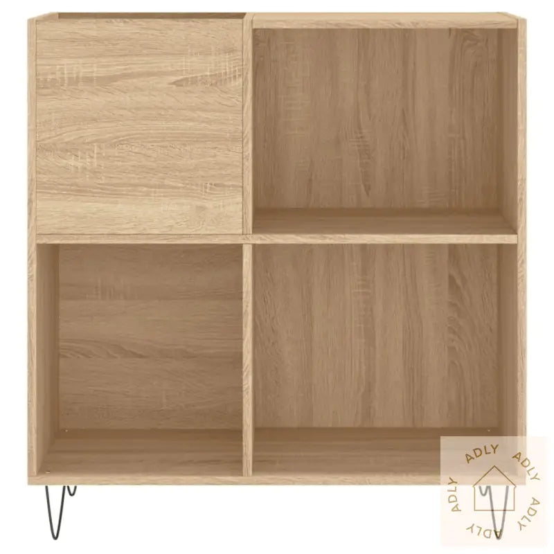 Hifi-Benk Sonoma Eik 84,5X38X89 Cm Konstruert Tre