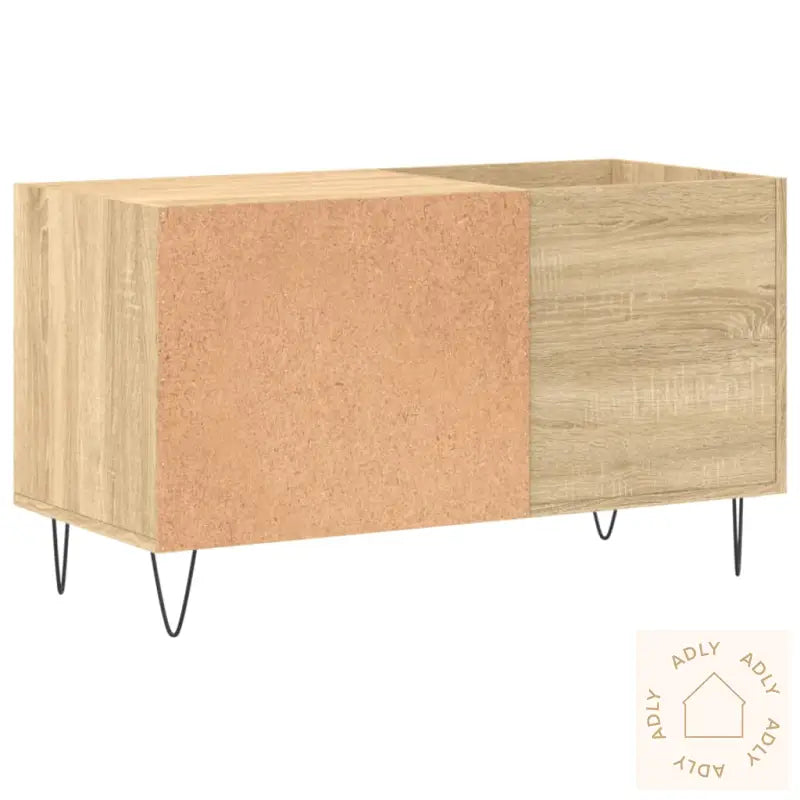 Hifi-Benk Sonoma Eik 85X38X48 Cm Konstruert Tre