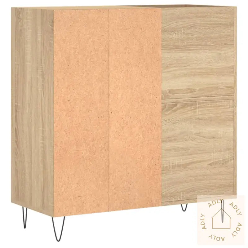 Hifi-Benk Sonoma Eik 84,5X38X89 Cm Konstruert Tre