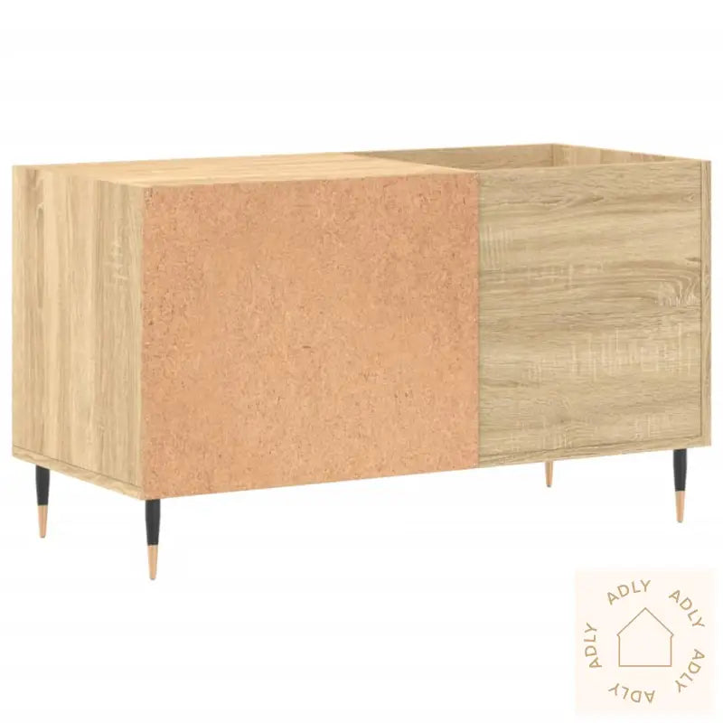 Hifi-Benk Sonoma Eik 85X38X48 Cm Konstruert Tre