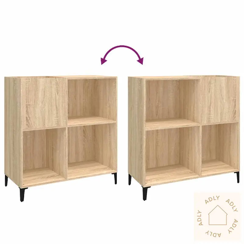 Hifi-Benk Sonoma Eik 84,5X38X89 Cm Konstruert Tre