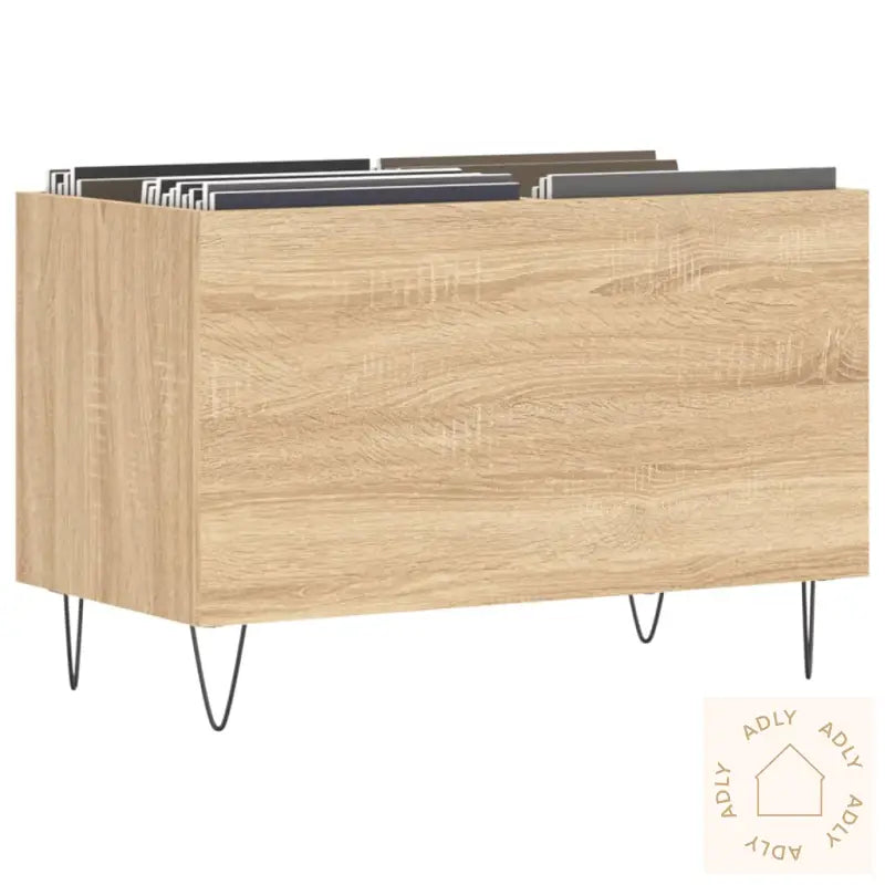 Hifi-Benk Sonoma Eik 74,5X38X48 Cm Konstruert Tre