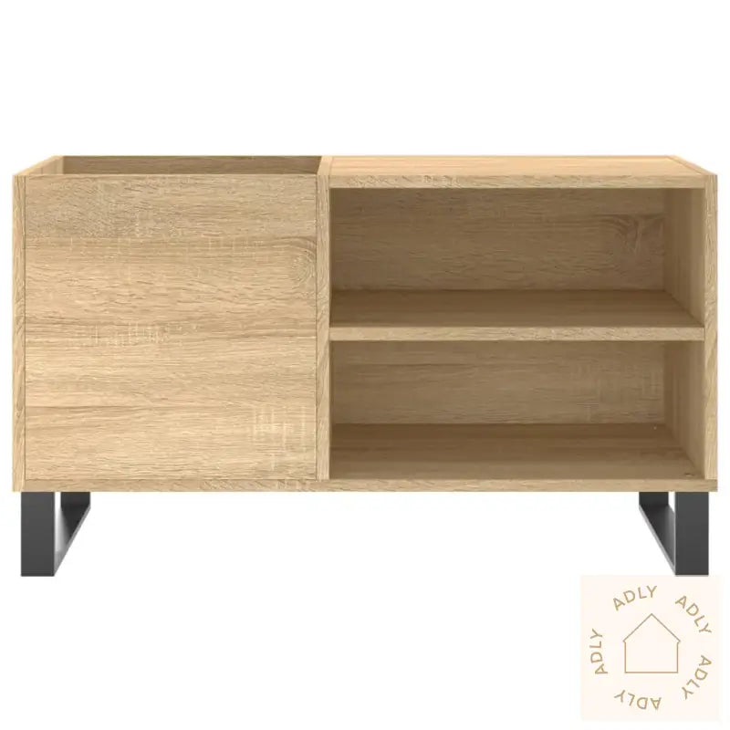Hifi-Benk Sonoma Eik 85X38X48 Cm Konstruert Tre