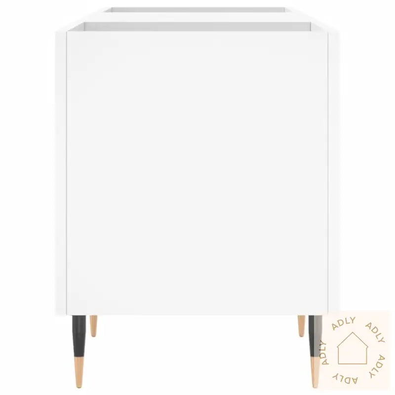 Hifi-Benk Hvit 121X38X48 Cm Konstruert Tre