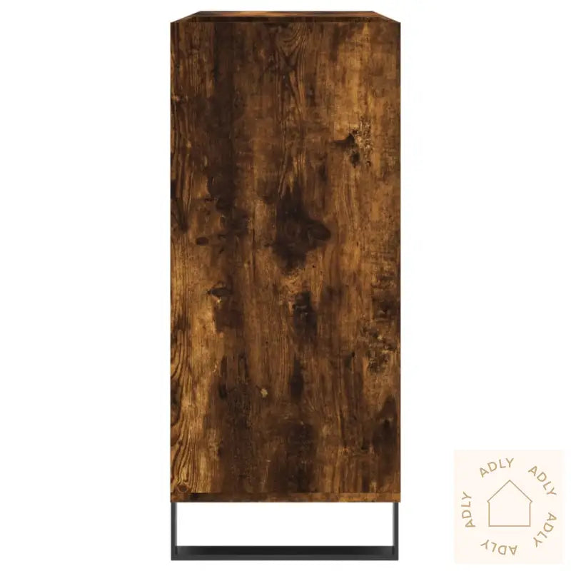 Hifi-Benk Røkt Eik 84,5X38X89 Cm Konstruert Tre