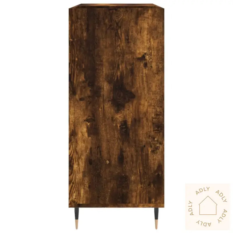 Hifi-Benk Røkt Eik 84,5X38X89 Cm Konstruert Tre