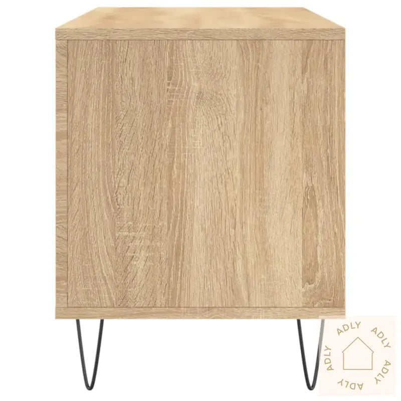 Hifi-Benk Sonoma Eik 100X38X48 Cm Konstruert Tre