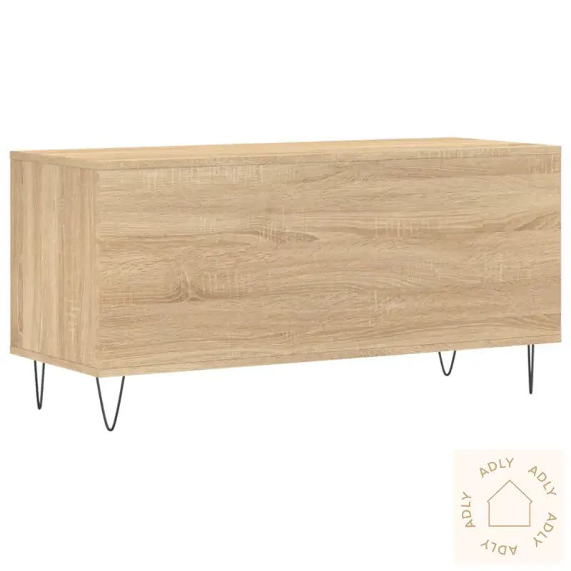 Hifi-Benk Sonoma Eik 100X38X48 Cm Konstruert Tre