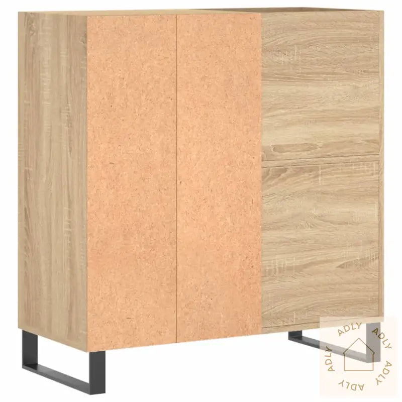 Hifi-Benk Sonoma Eik 84,5X38X89 Cm Konstruert Tre