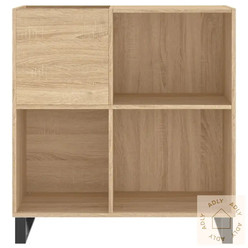 Hifi-Benk Sonoma Eik 84,5X38X89 Cm Konstruert Tre