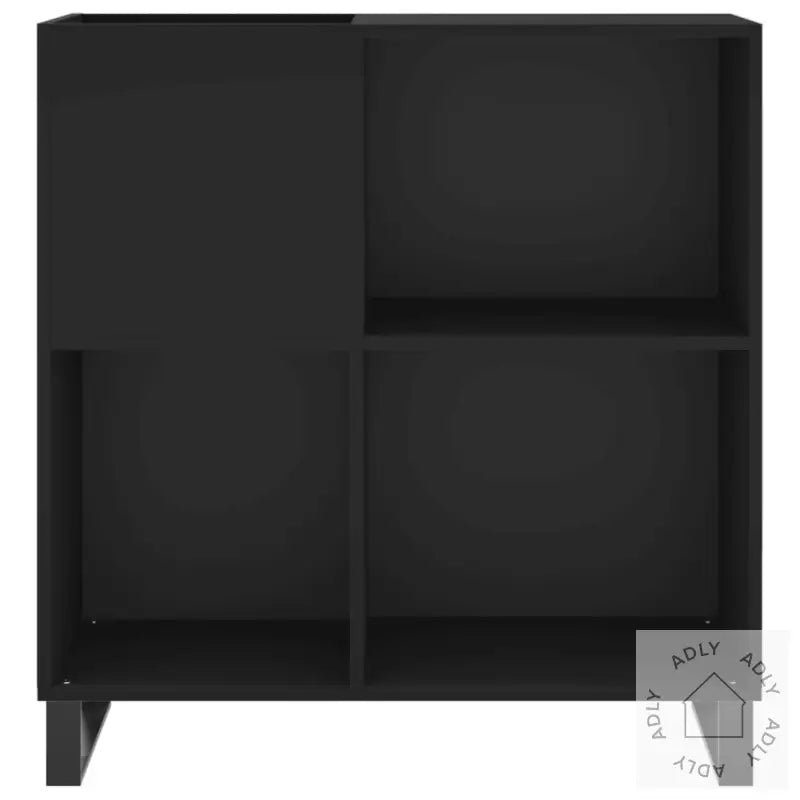 Hifi-Benk Svart 84,5X38X89 Cm Konstruert Tre