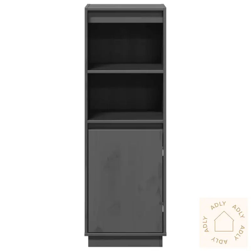 Highboard Grå 37X34X110 Cm Heltre Furu