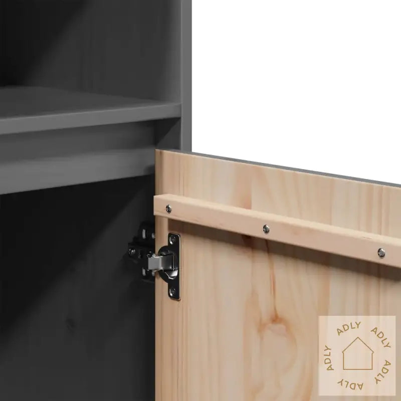 Highboard Grå 37X34X110 Cm Heltre Furu