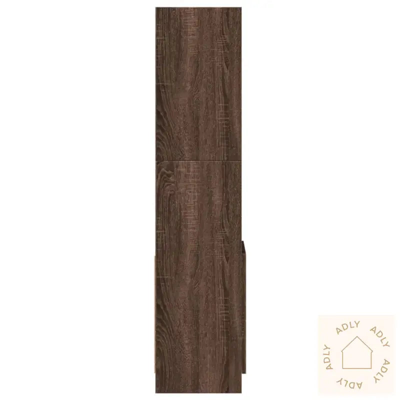 Highboard Brun Eik 92X33X140 Cm Konstruert Tre