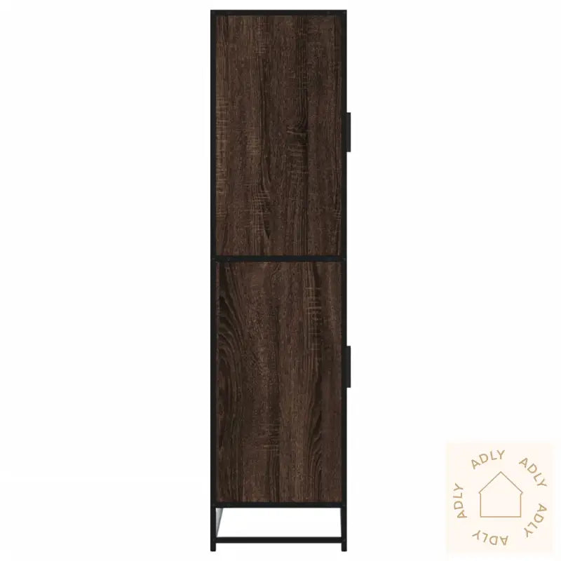 Highboard Brun Eik 68X35X139 Cm Konstruert Tre
