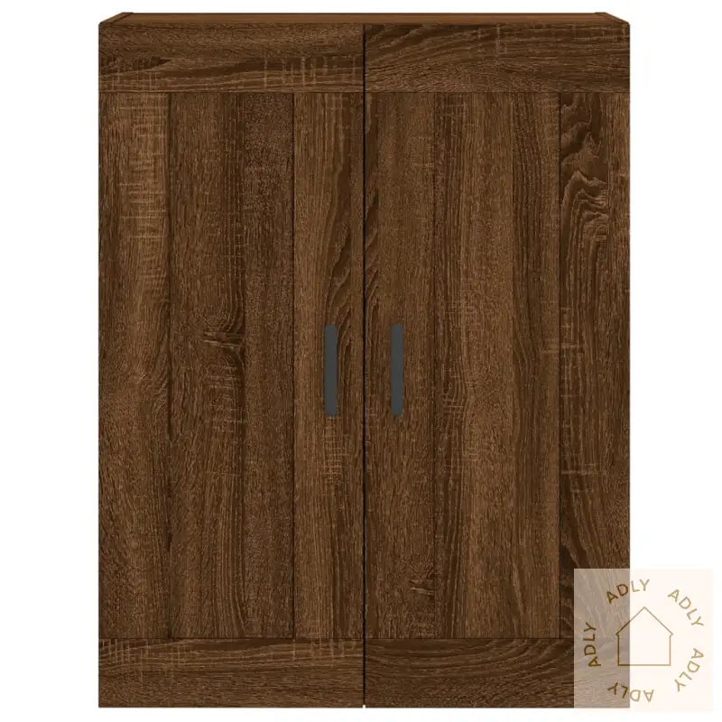 Highboard Brun Eik 69,5X34X180 Cm Konstruert Tre