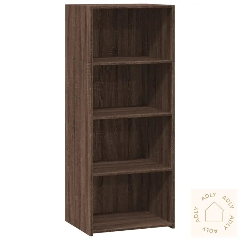 Hylle Brun Eik 50X41X124 Cm Konstruert Tre