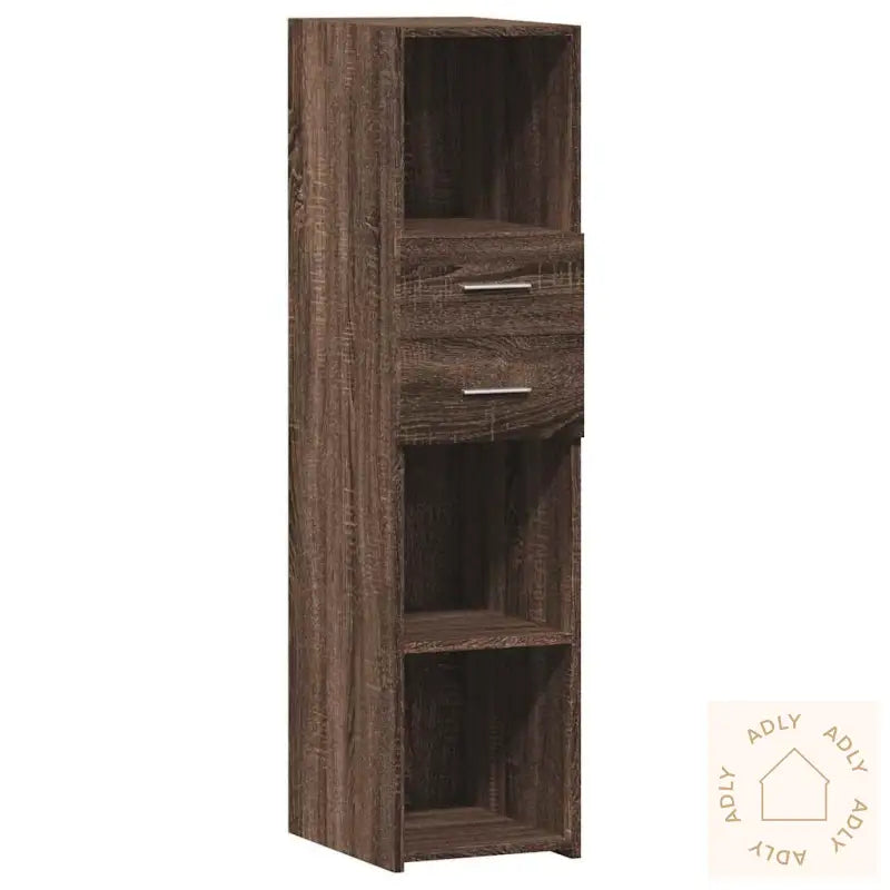 Hylle Brun Eik 30X42,5X124 Cm Konstruert Tre