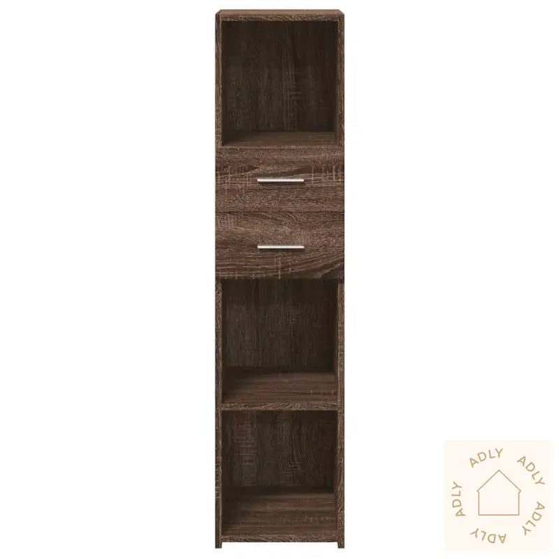 Hylle Brun Eik 30X42,5X124 Cm Konstruert Tre