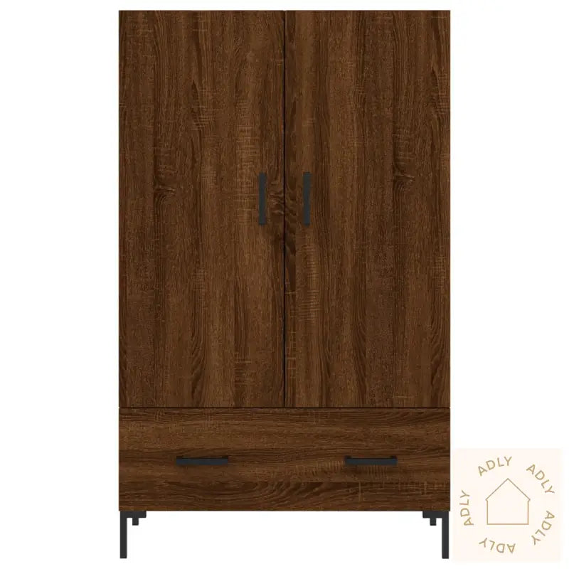 Highboard Brun Eik 69,5X31X115 Cm Konstruert Tre