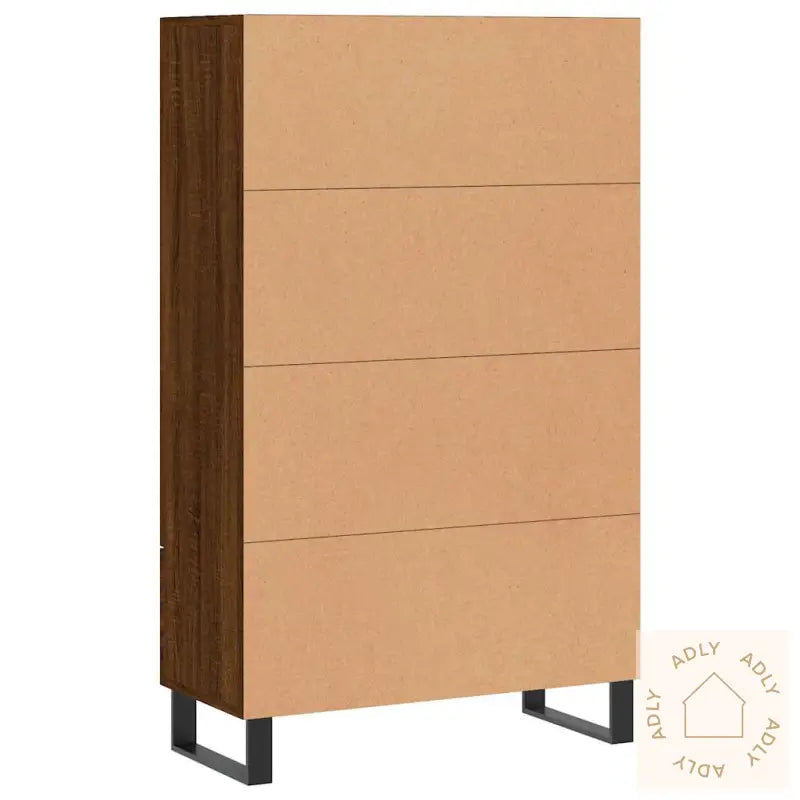 Highboard Brun Eik 69,5X31X115 Cm Konstruert Tre