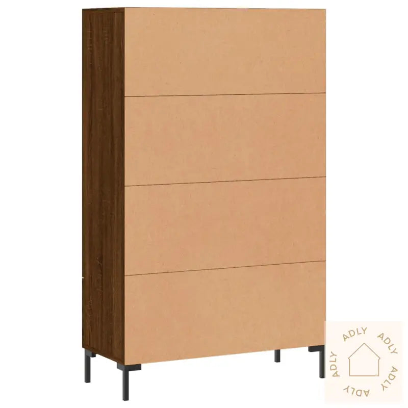 Highboard Brun Eik 69,5X31X115 Cm Konstruert Tre