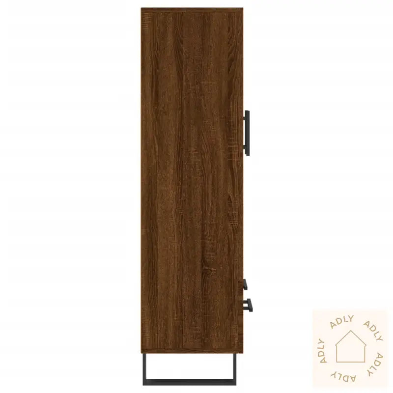 Highboard Brun Eik 69,5X31X115 Cm Konstruert Tre