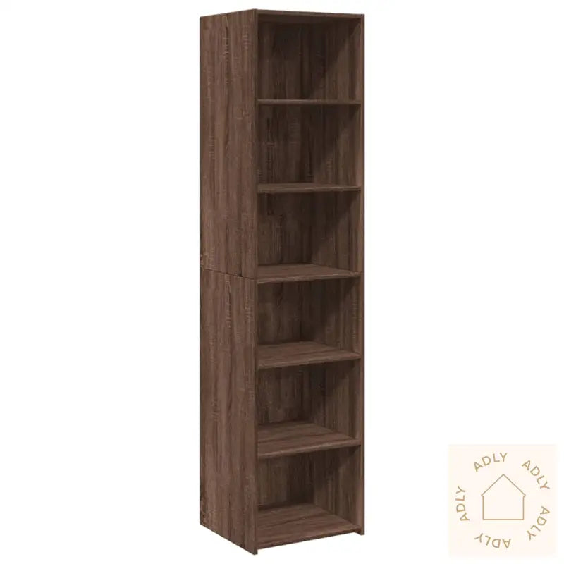 Highboard Brun Eik 45X41X185 Cm Konstruert Tre
