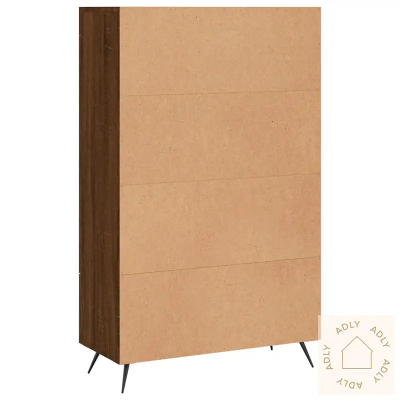 Highboard Brun Eik 69,5X31X115 Cm Konstruert Tre