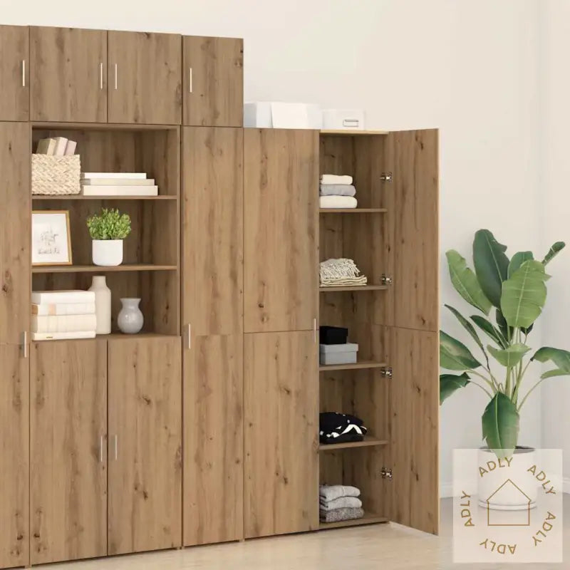 Highboard Artisan Eik 40X42.5X185 Cm Konstruert Tre