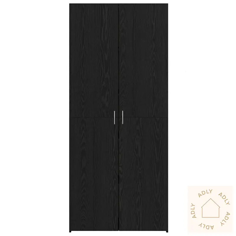 Highboard Svart Eik 40X42.5X185 Cm Treverk