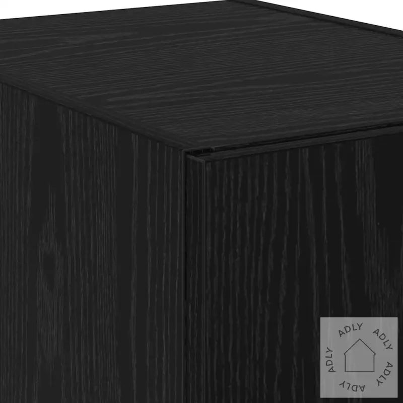 Highboard Svart Eik 40X42.5X185 Cm Treverk
