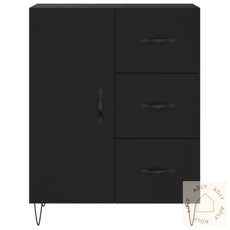 Highboard Svart 69,5X34X180 Cm Konstruert Tre