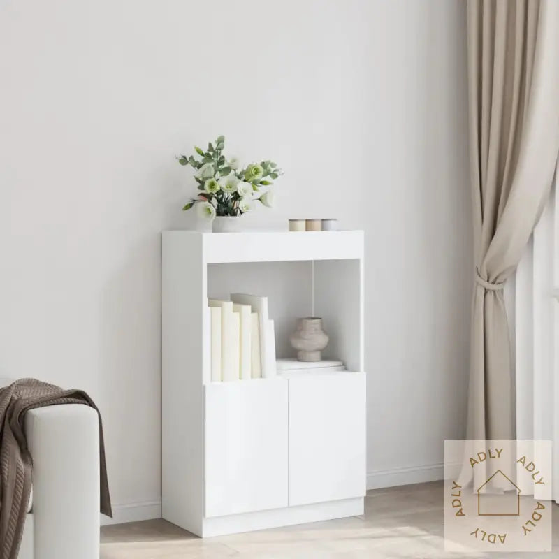 Highboard Hvit 63X33X100 Cm Konstruert Tre