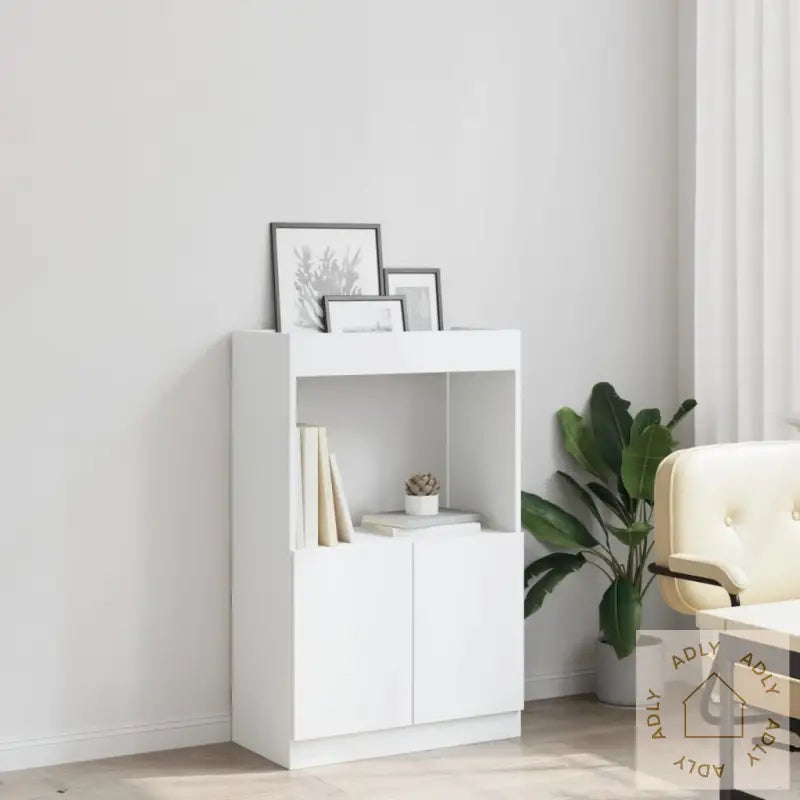 Highboard Hvit 63X33X100 Cm Konstruert Tre