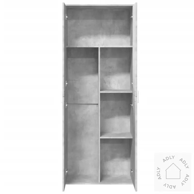 Highboard Betonggrå 70X35X180 Cm Konstruert Tre