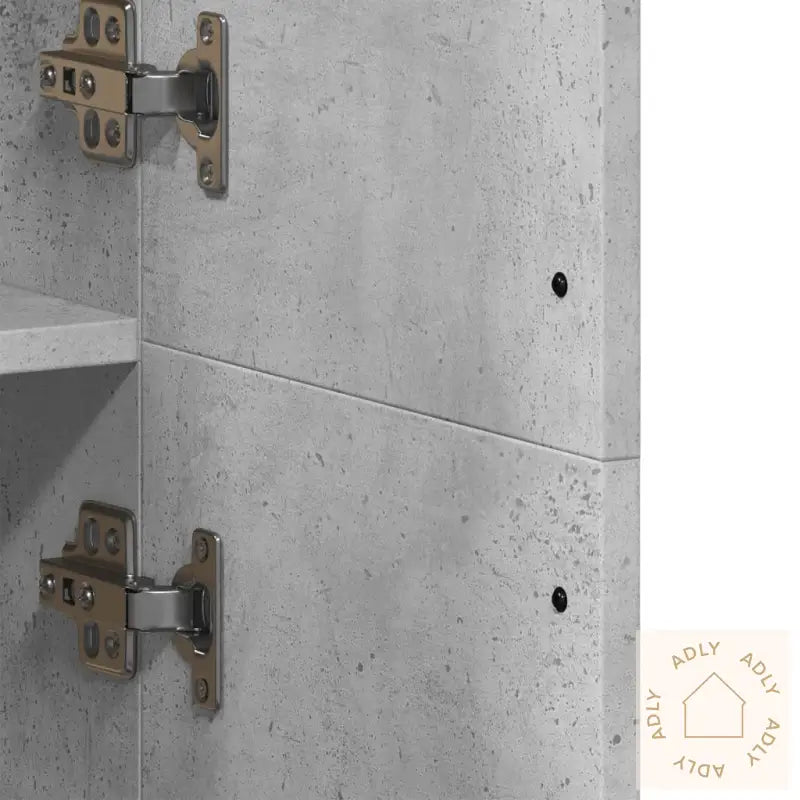 Highboard Betonggrå 70X35X180 Cm Konstruert Tre