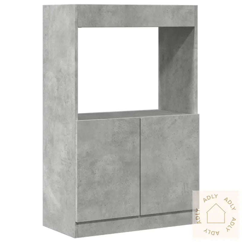 Highboard Betonggrå 63X33X100 Cm Konstruert Tre