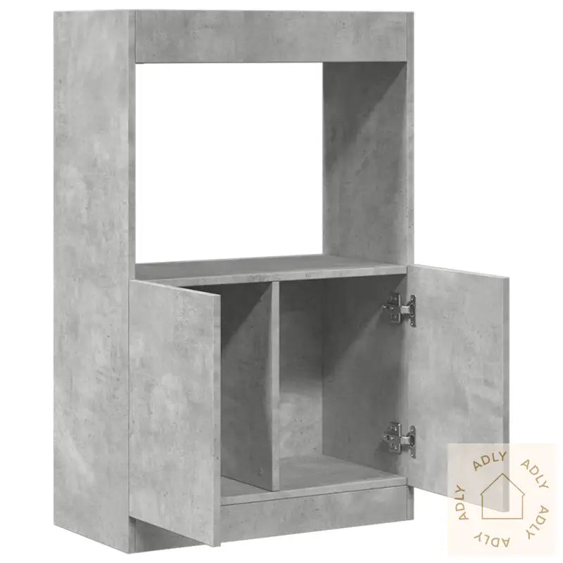 Highboard Betonggrå 63X33X100 Cm Konstruert Tre