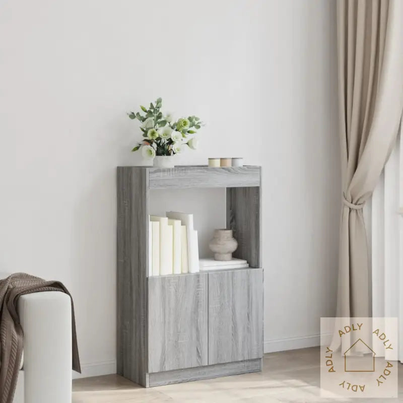 Highboard Grå Sonoma 63X33X100 Cm Konstruert Tre
