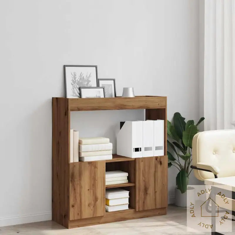 Highboard Artisan Eik 92X33X100 Cm Konstruert Tre