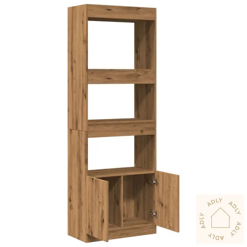 Highboard Artisan Eik 63X33X180 Cm Konstruert Tre